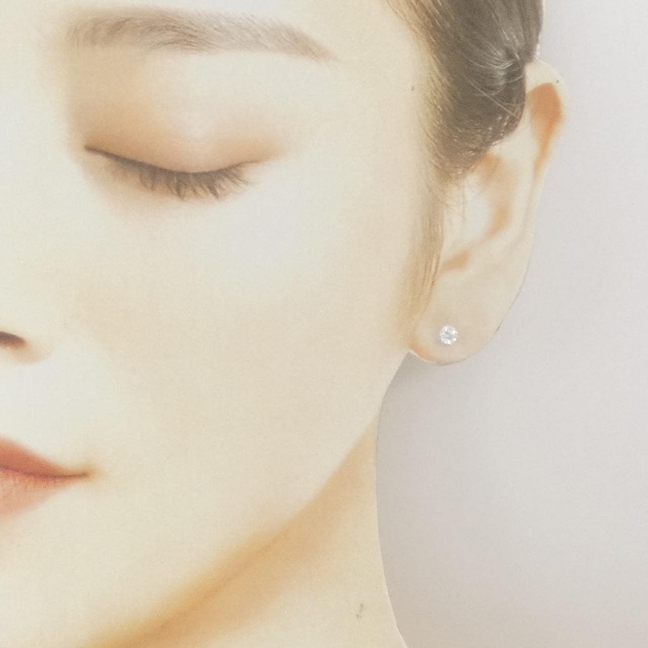 【リメイク】PT900/ST ダイヤモンド ピアス 0.221CT D VVS2 EXT 片耳