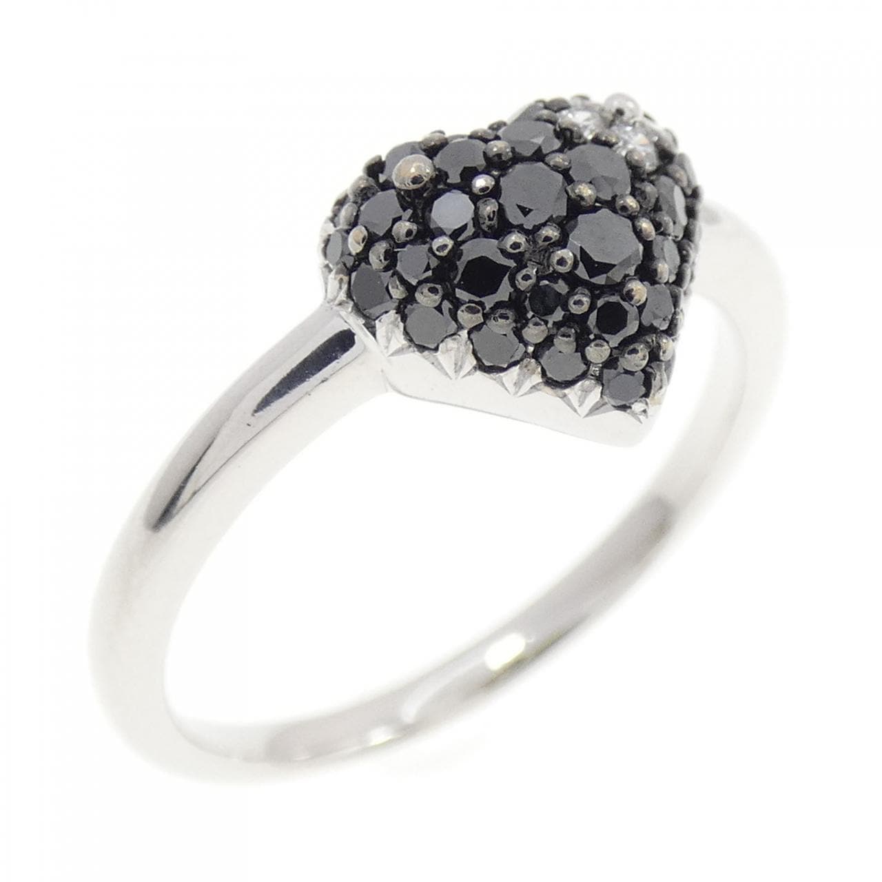 K18WG/K18BG Heart x Flower Diamond Ring 0.30CT