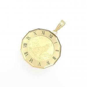 K18YG(枠) コイン ペンダント