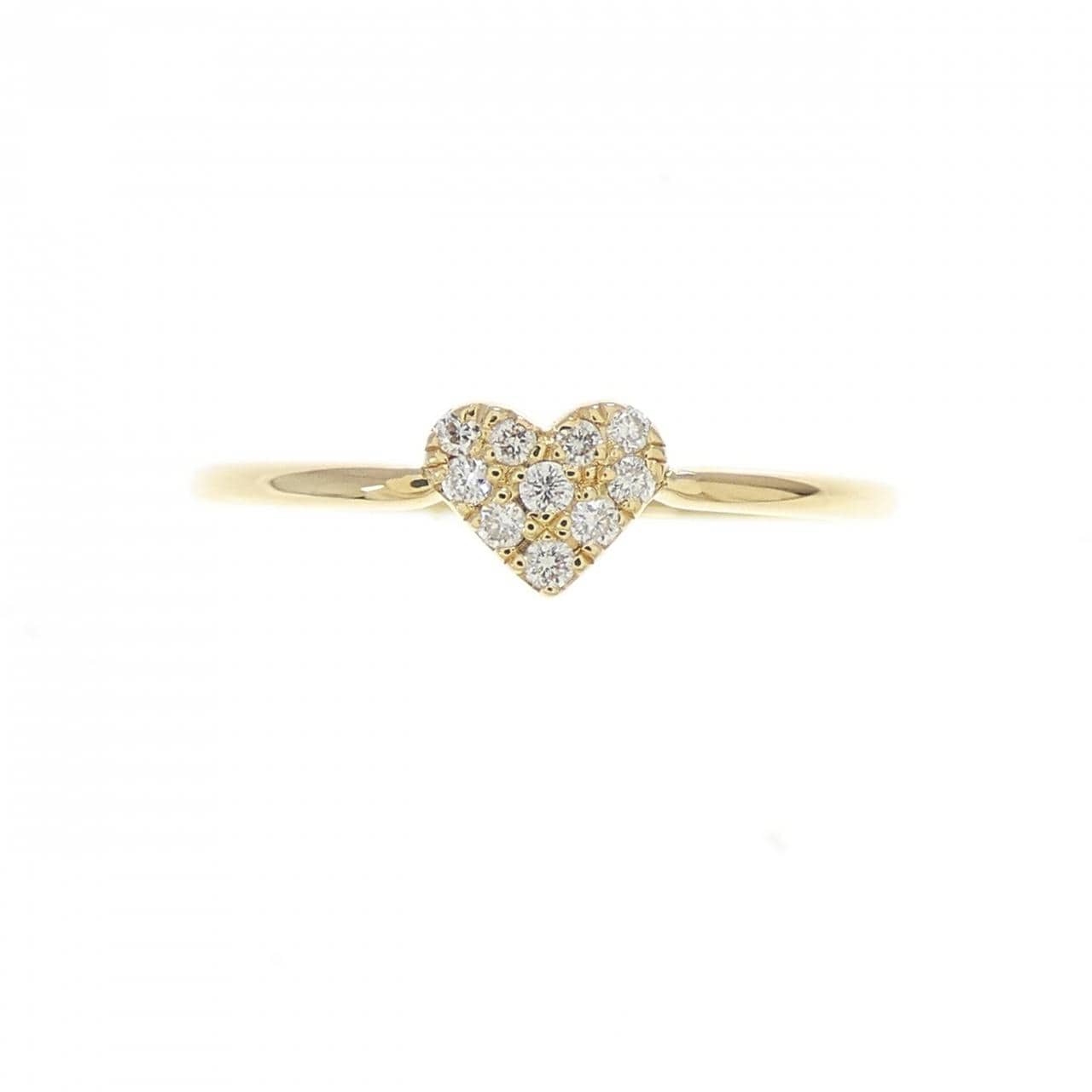 K18YG ハート ダイヤモンド リング 0.05CT