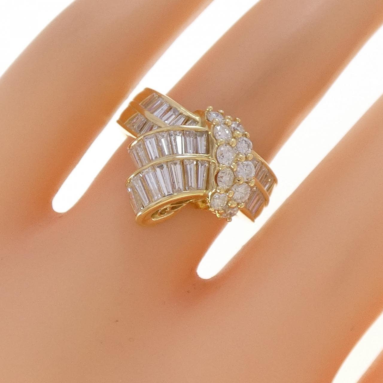 K18YG ダイヤモンド リング 1.52CT