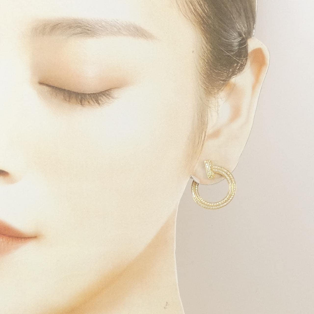 ティファニー Tワン ピアス 0.48CT