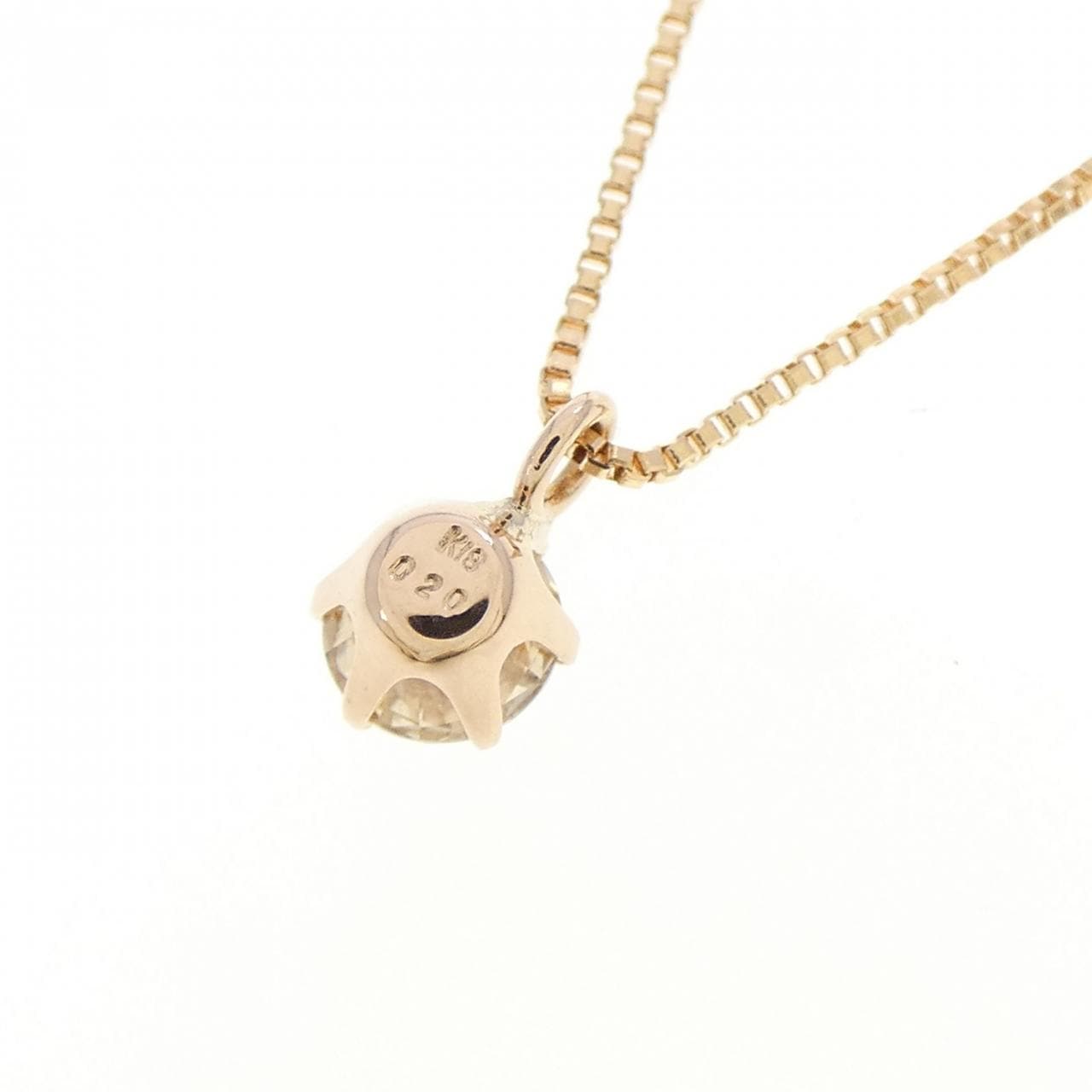 K18PG ダイヤモンド ネックレス 0.20CT