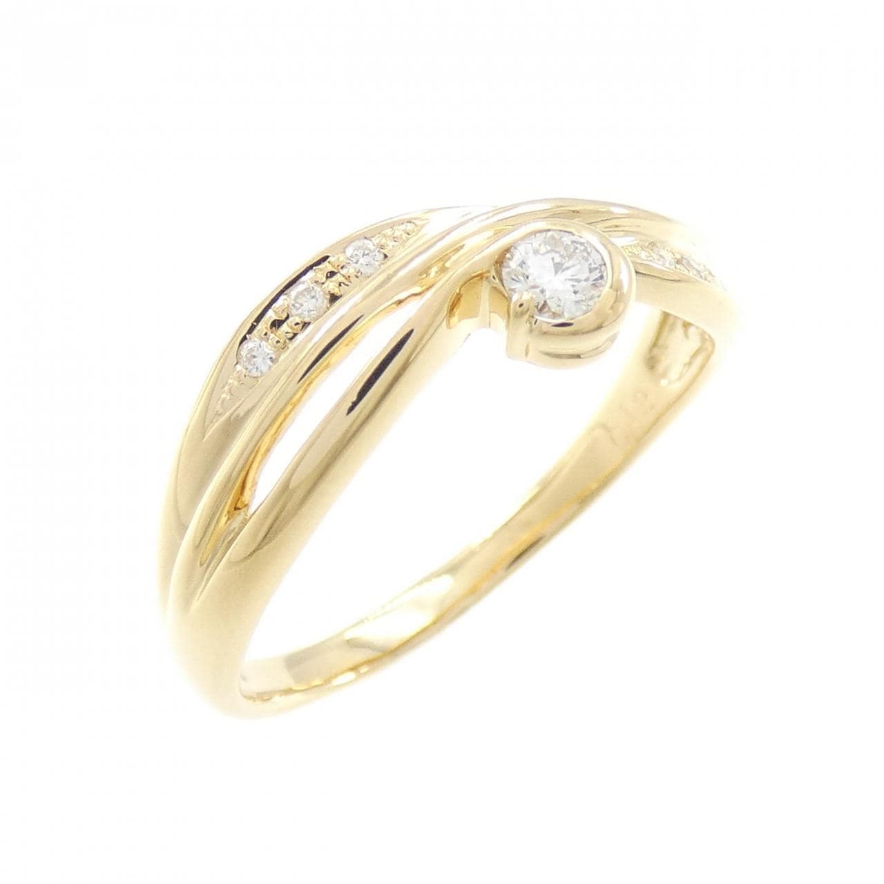 K18YG ダイヤモンド リング 0.12CT