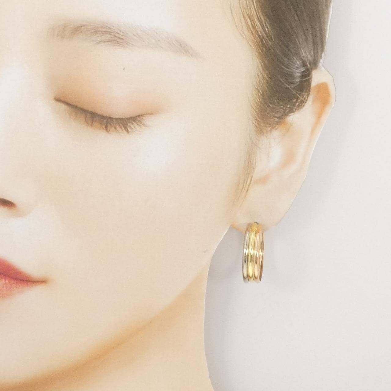 K18スリーカラー ピアス