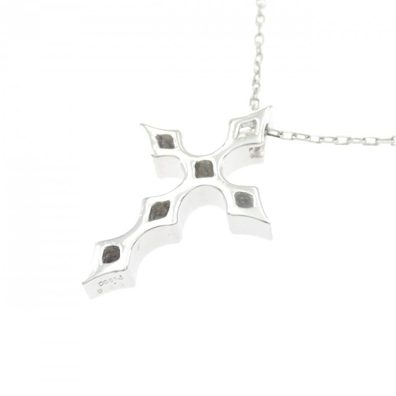 PT900/PT850 クロス ダイヤモンド ネックレス 0.06CT