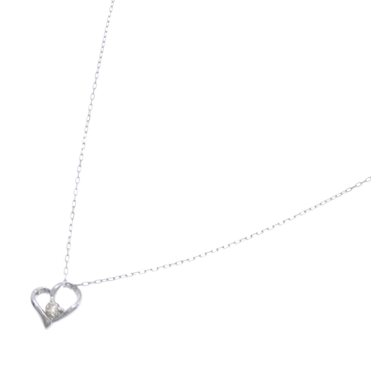 [BRAND NEW] PT Heart Diamond Necklace 0.02CT