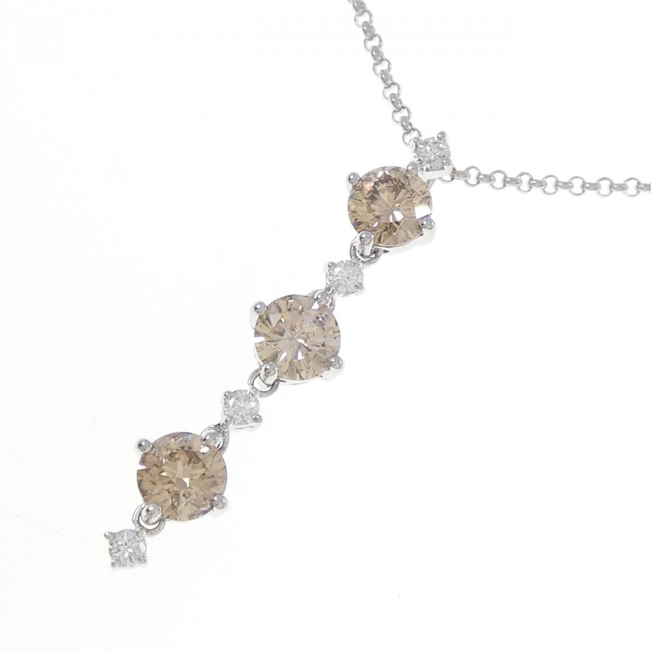 K18WG ダイヤモンド ネックレス 2.22CT