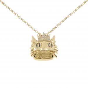 K18YG キャット サファイヤ ネックレス 0.08CT