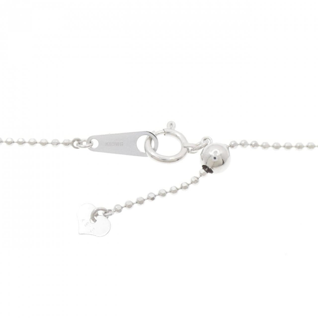 K18WG フラワー サファイヤ ネックレス 1.30CT