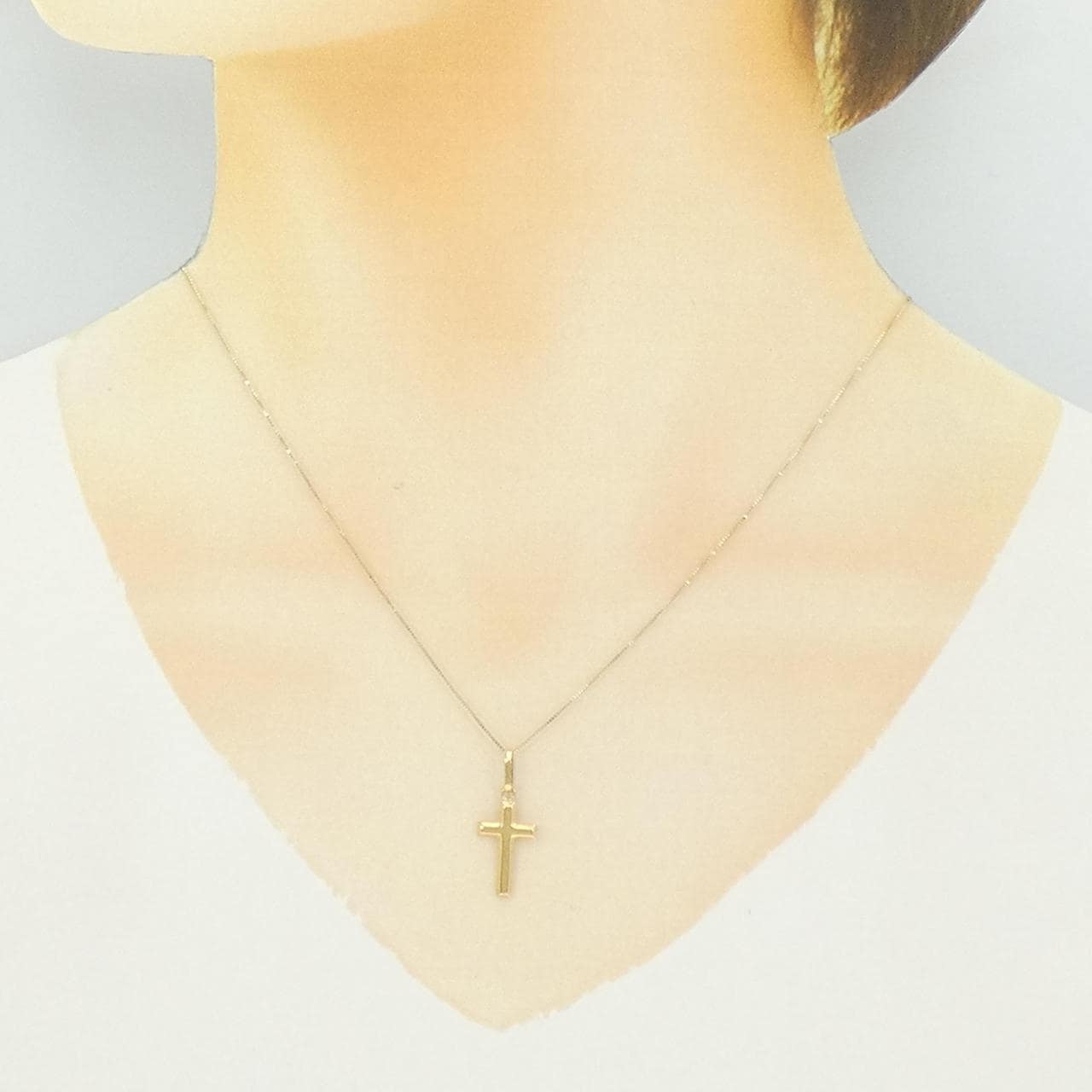 K18YG クロス ネックレス