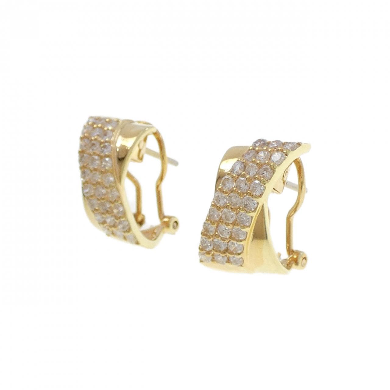 K18YG パヴェ ダイヤモンド ピアス/イヤリング 1.00CT