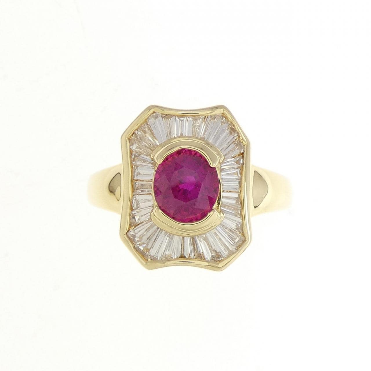 K18YG Ruby Ring 1.34CT Burmese