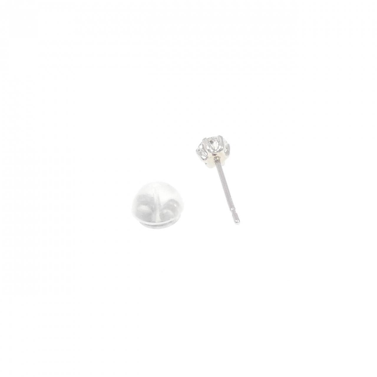 PT900 ソリティア ダイヤモンド ピアス 0.15CT 片耳