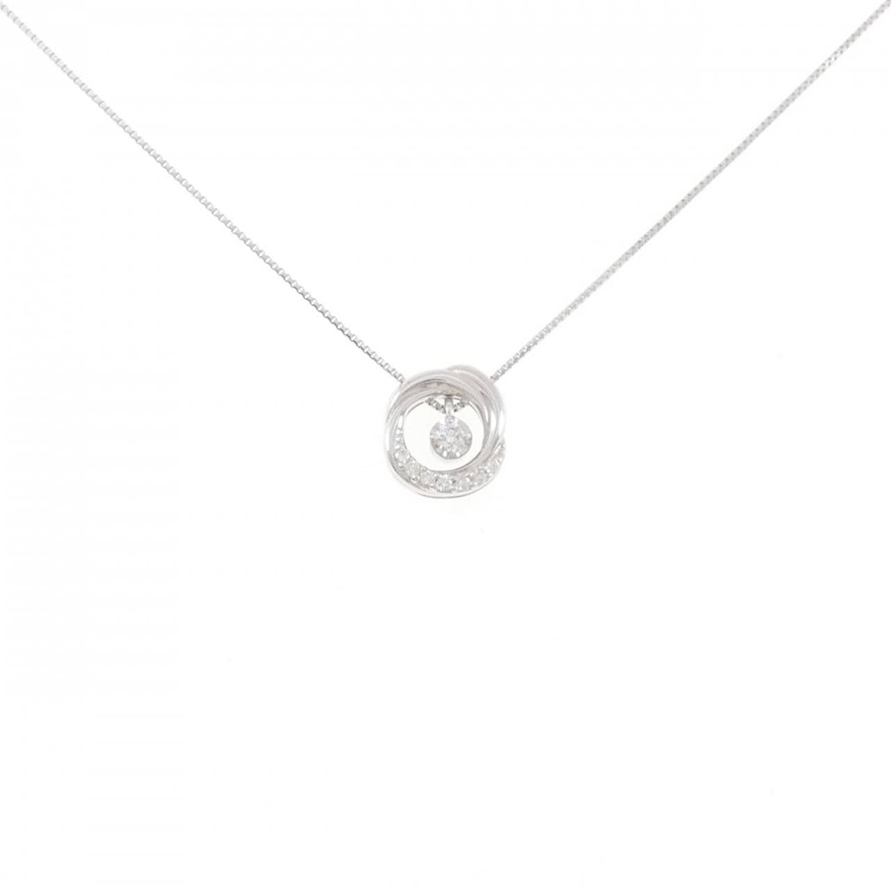 K18WG ダイヤモンド ネックレス 0.04CT