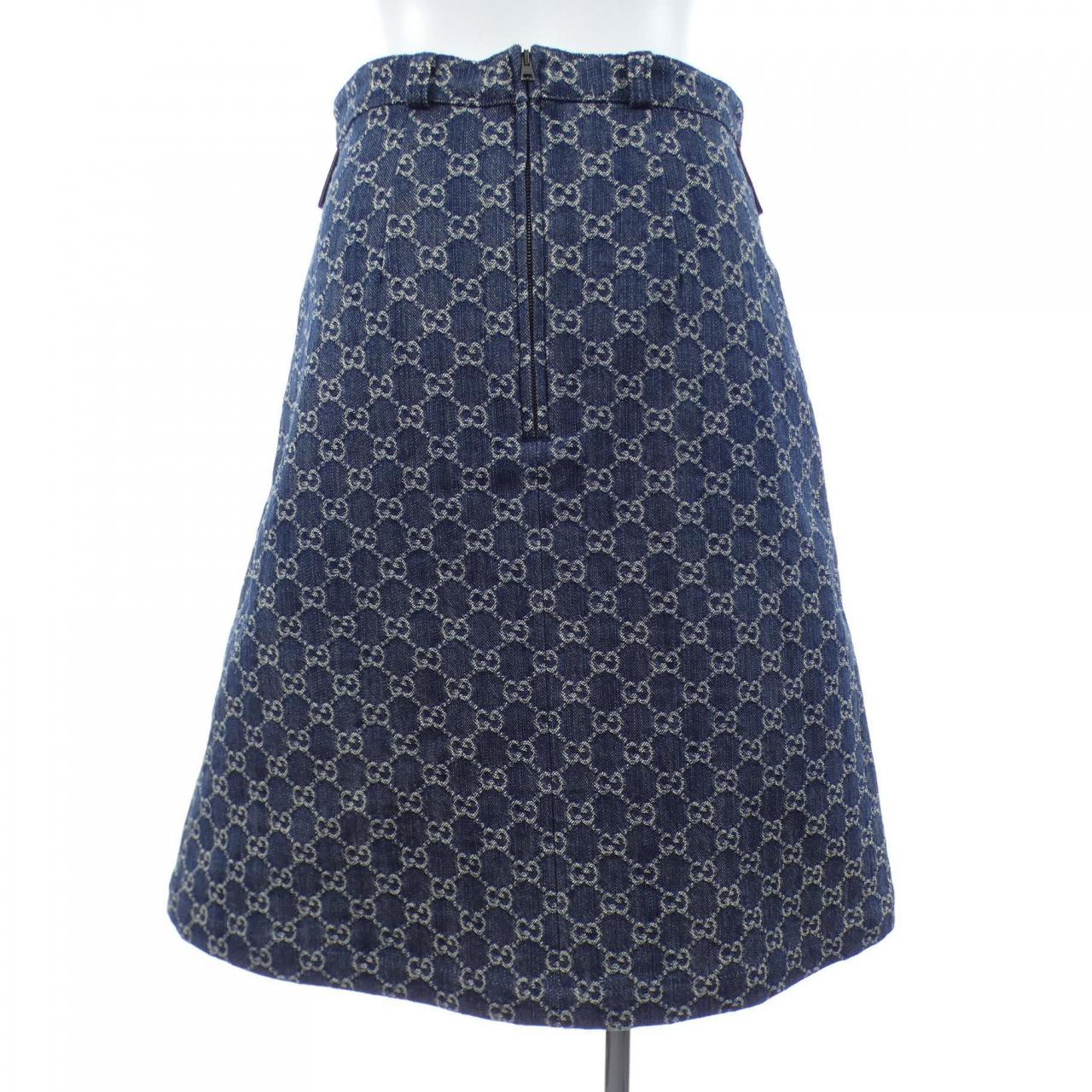 グッチ GUCCI ウォッシュド オーガニックデニムスカート 651415 XDBLL スカート