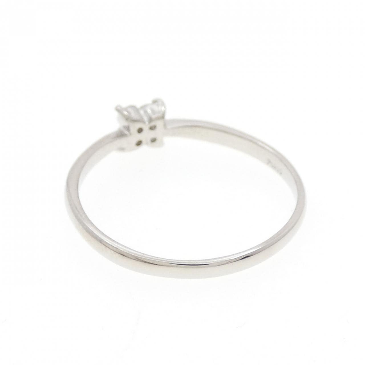 PT900 フラワー ダイヤモンド リング 0.1CT