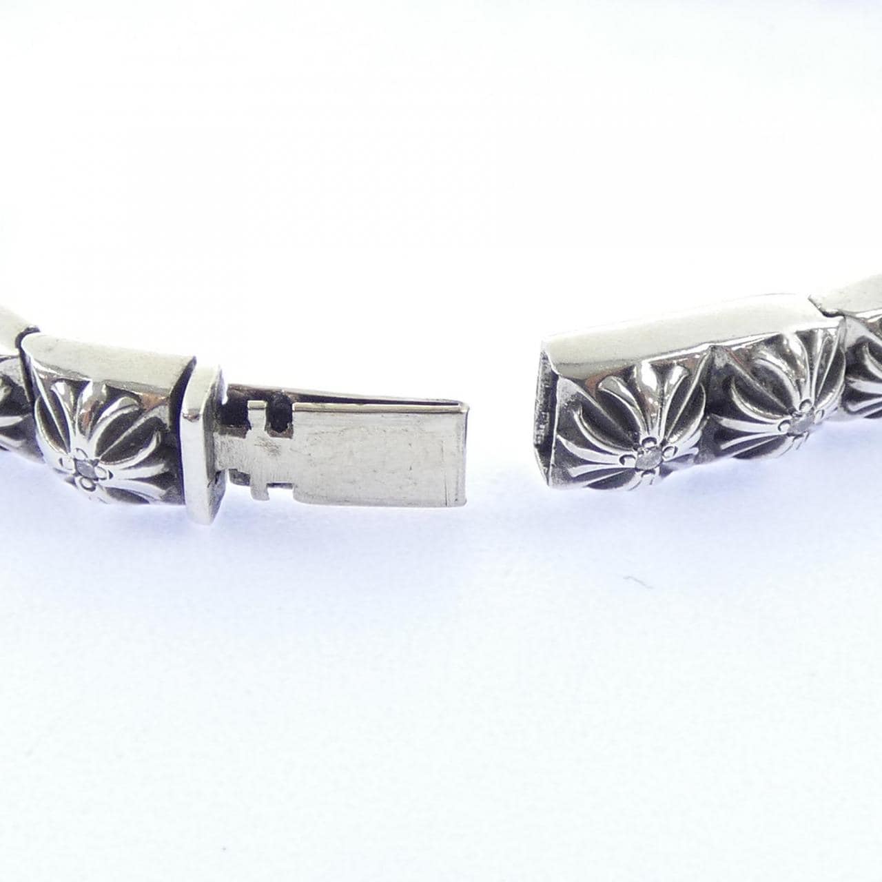クロムハーツ CHROME HEARTS PYRAMID PLS LNK 1/4 L26 DMND SNGL 200132580SLVL26015 BRACELET