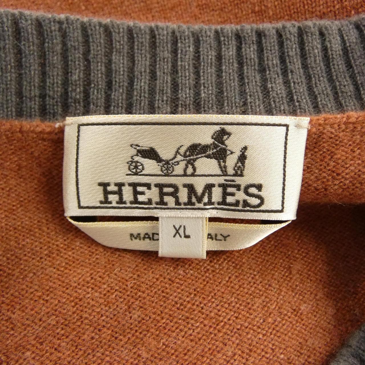 エルメス HERMES ラウンドネックニット ダブルリブH *22-5710. ニット