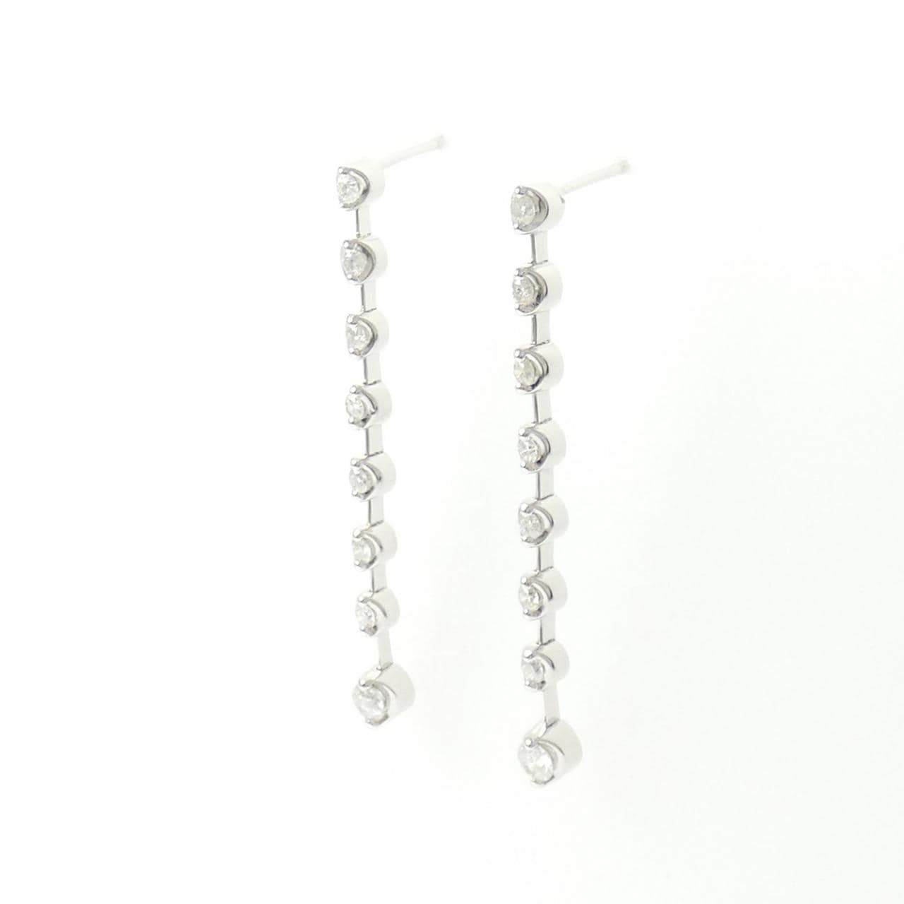 K18WG ダイヤモンド ピアス 0.50CT