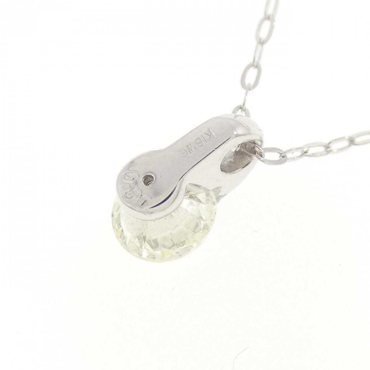 K18WG ソリティア ダイヤモンド ネックレス 0.50CT