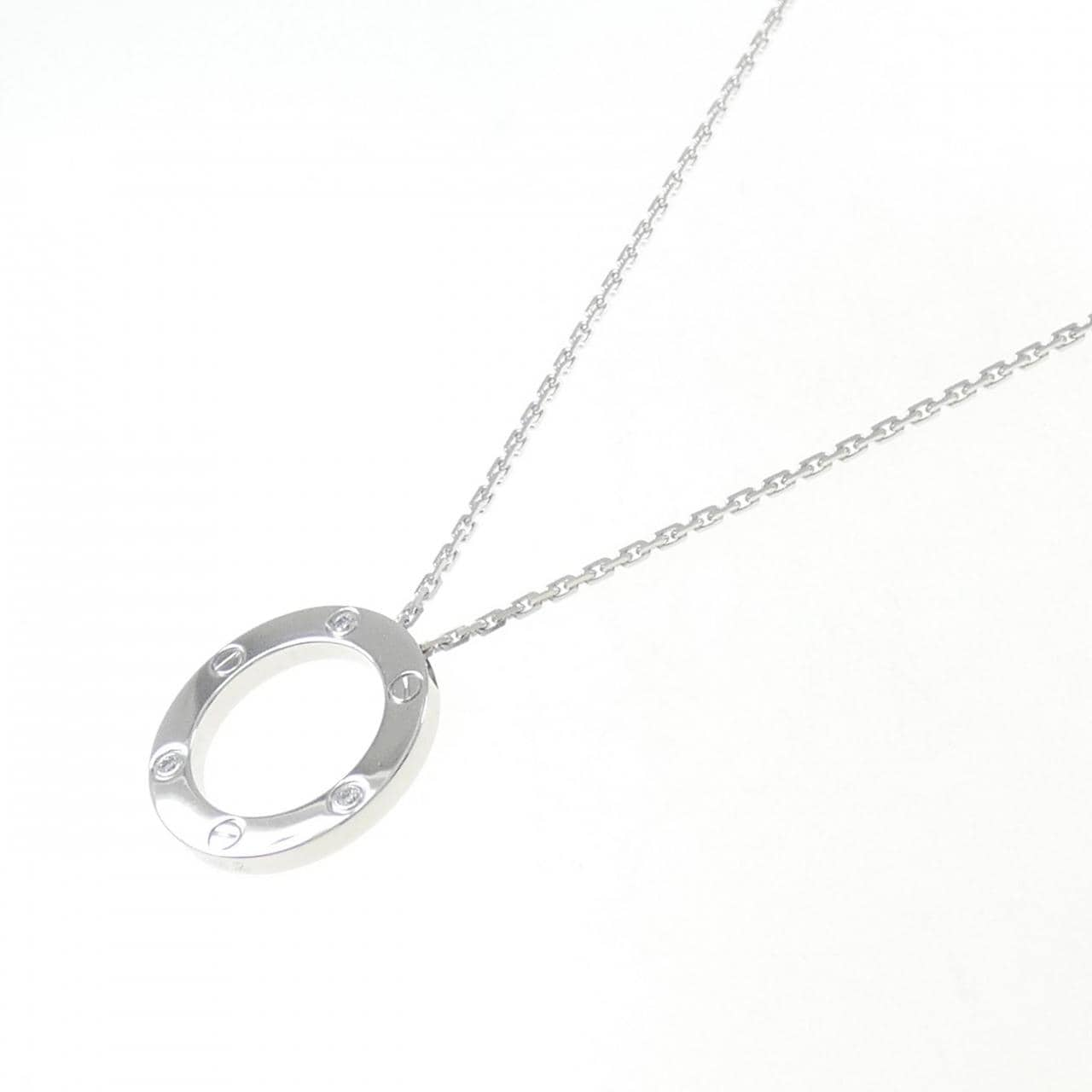 CARTIER LOVE Necklace half diamond Necklace