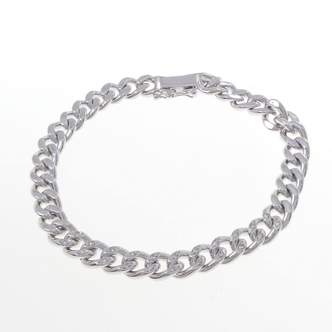 K18WG ダイヤモンド キヘイ ブレスレット 18.5cm