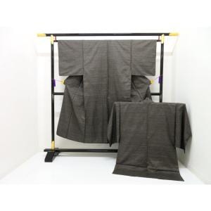 男物【横双大島紬】きもの・羽織　２点セット