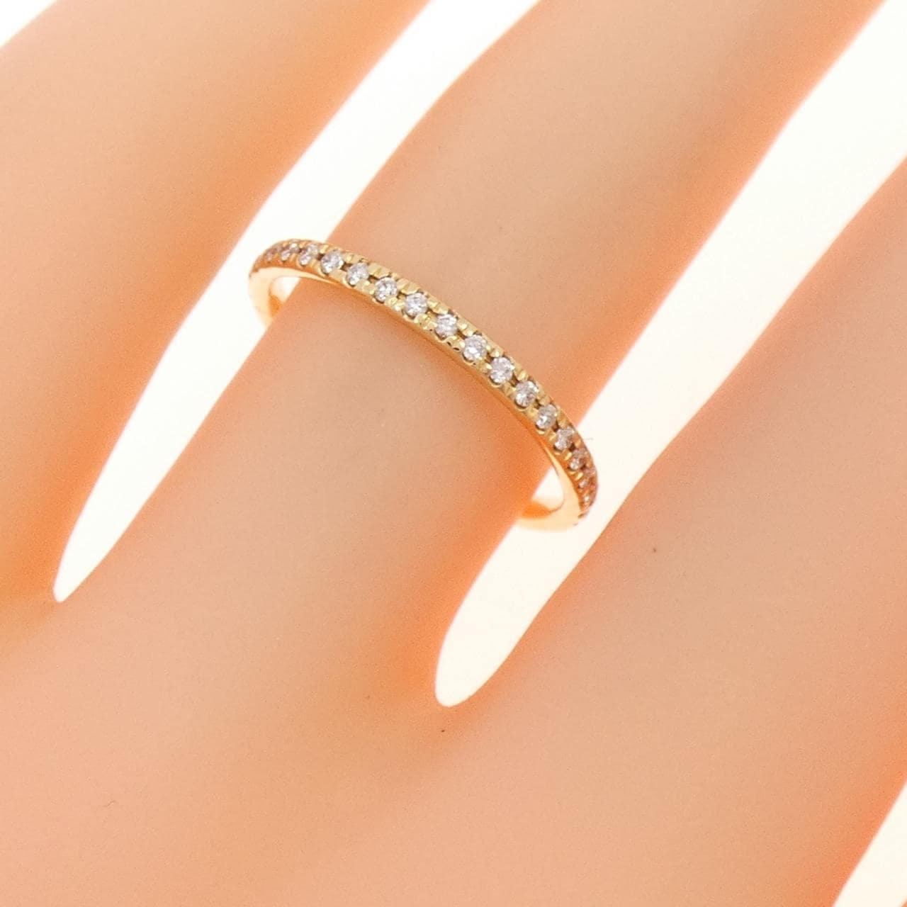K18YG フルエタニティ ダイヤモンド リング 0.18CT