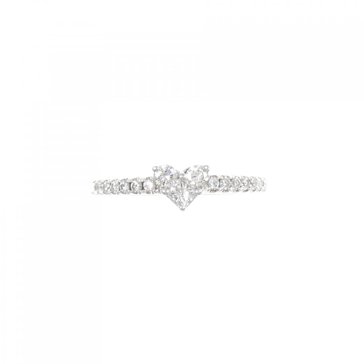 750WG ハート ダイヤモンド リング