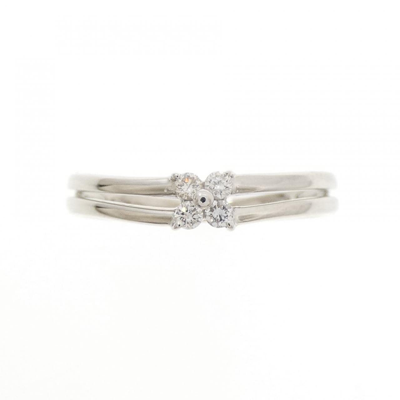 PT900 フラワー ダイヤモンド リング 0.08CT