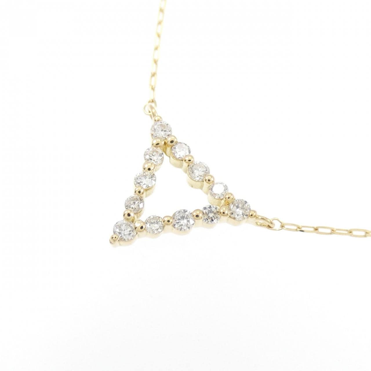 [BRAND NEW] K18YG Diamond necklace 0.10CT