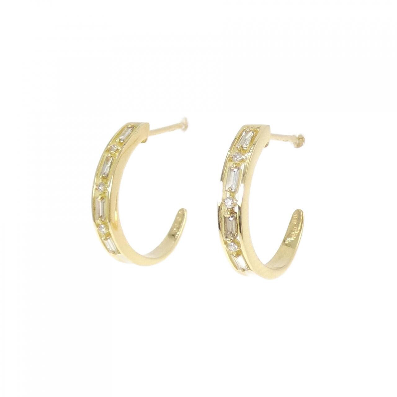 【新品】K18YG ダイヤモンド ピアス 0.16CT