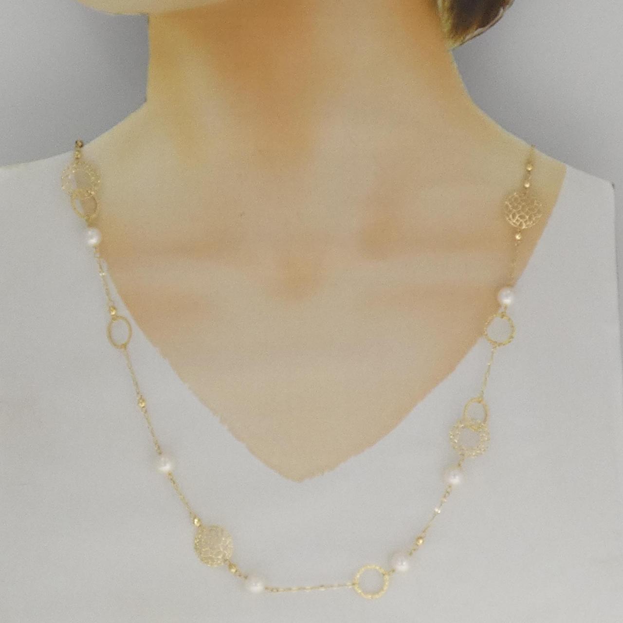 K18YG アコヤパール ネックレス