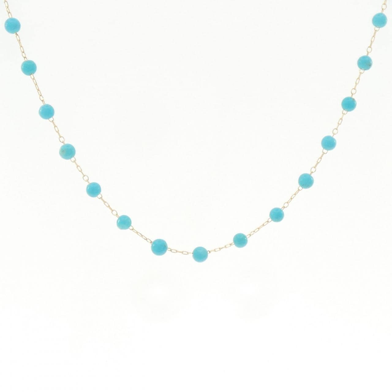 K18YG ターコイズ ネックレス