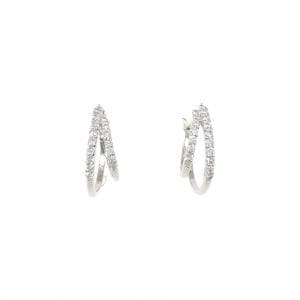 K18WG ダイヤモンド ピアス 0.26CT