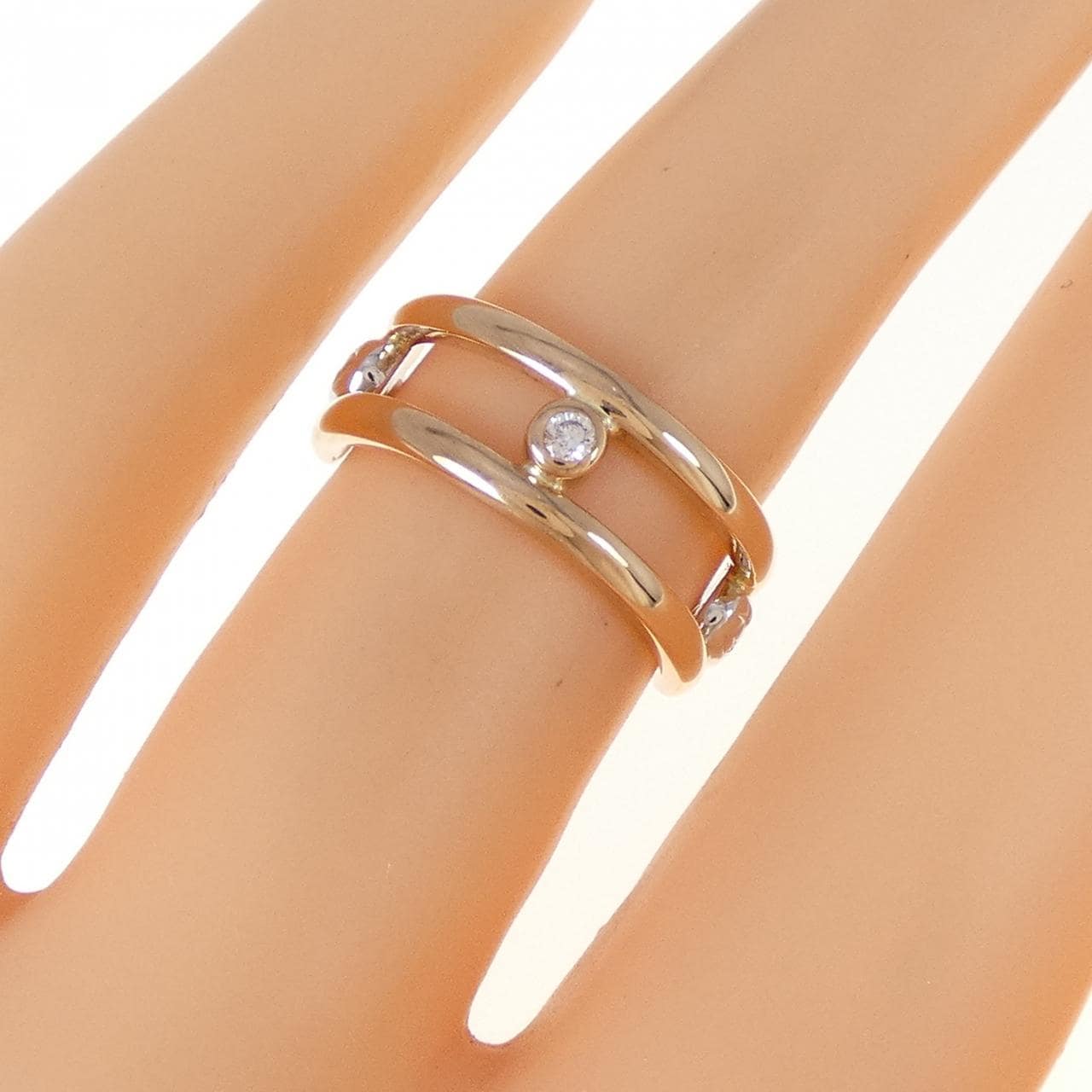 K18PG/K18WG ダイヤモンド リング 0.08CT