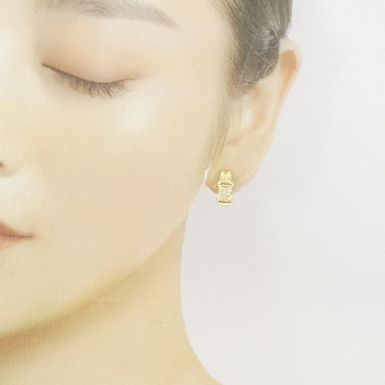 K18YG鑽石耳環/耳夹0.20CT