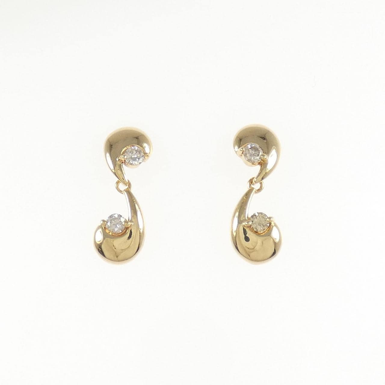 K18YG ダイヤモンド ピアス 0.18CT
