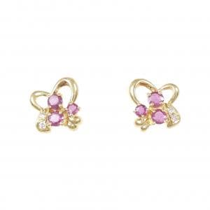 K18YG ルビー ピアス 0.50CT