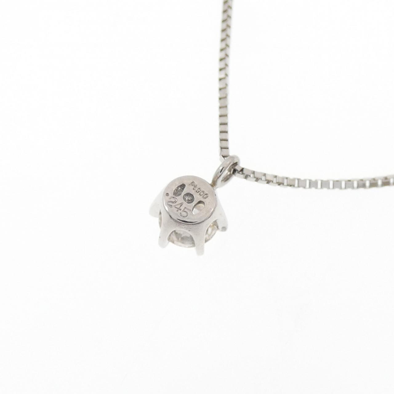 PT900/PT850 ソリティア ダイヤモンド ネックレス 0.245CT