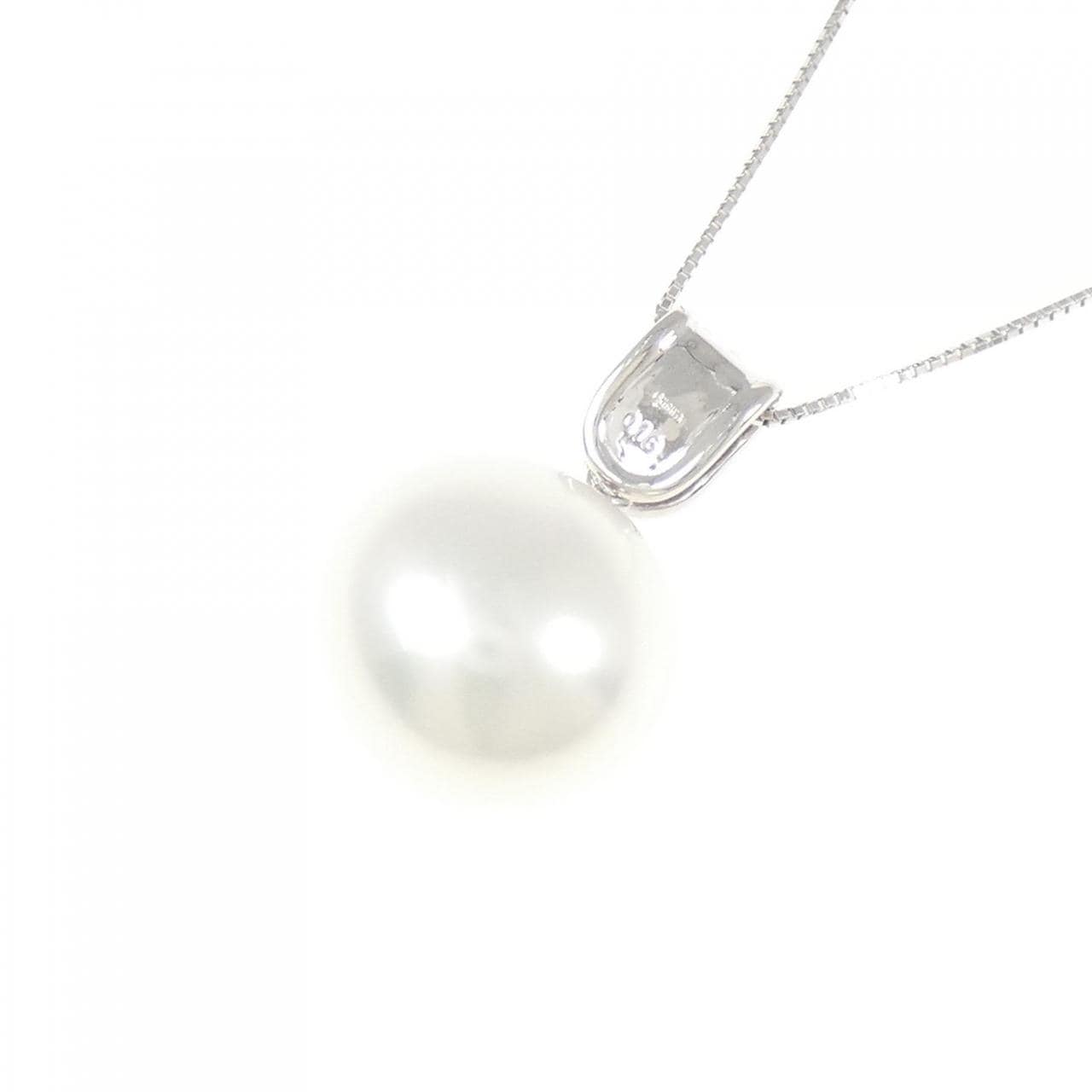 K18WG 白蝶パール ネックレス