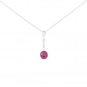 PT900/PT850 ルビー ネックレス 1.33CT