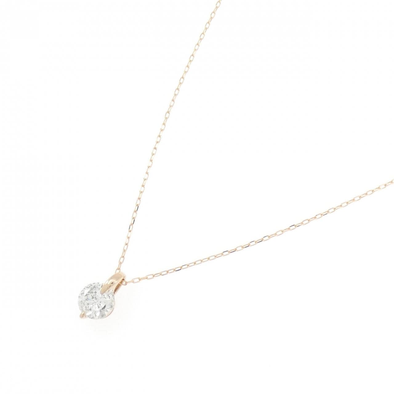 K18PG ソリティア ダイヤモンド ネックレス 1.060CT