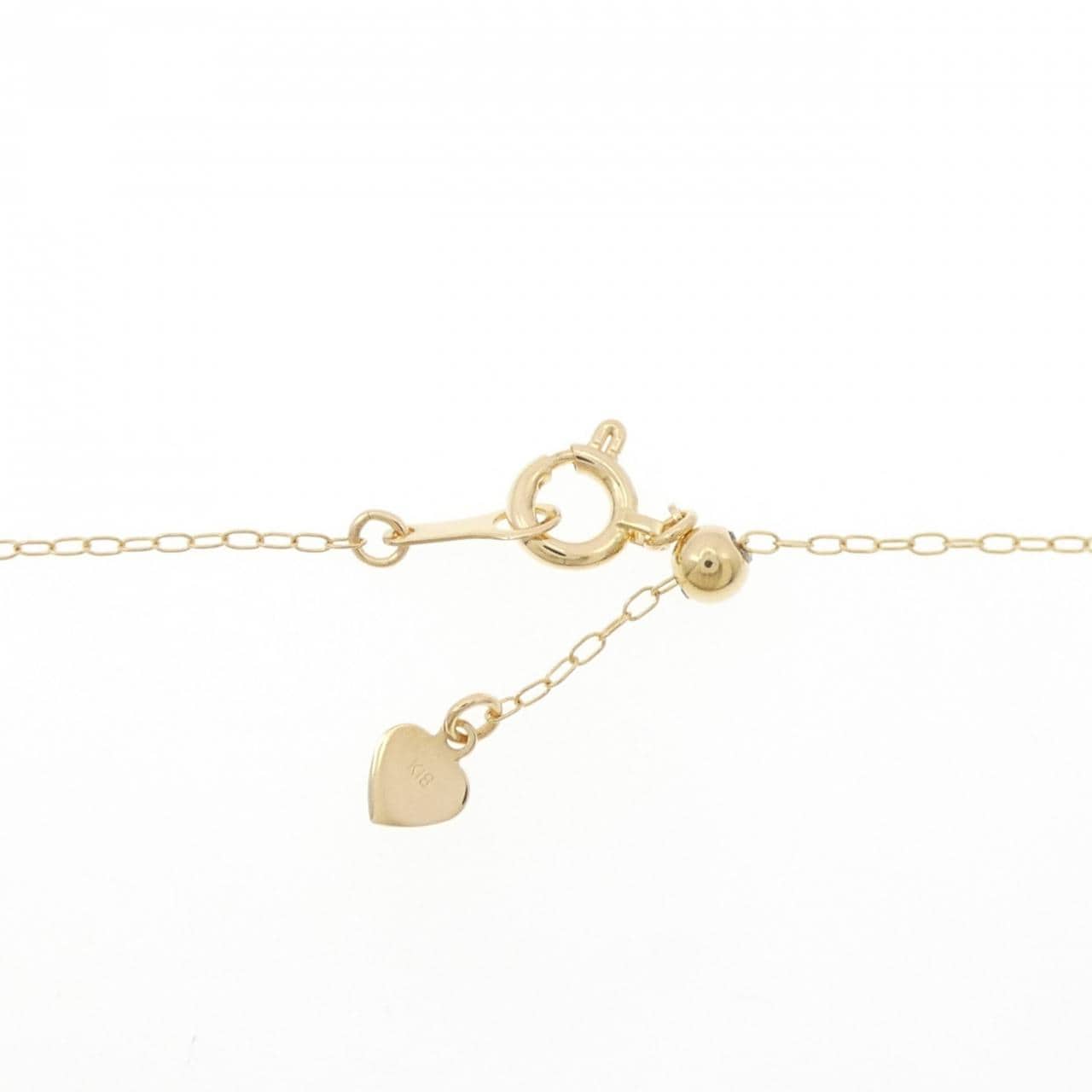 K18YG ソリティア ダイヤモンド ネックレス 0.10CT