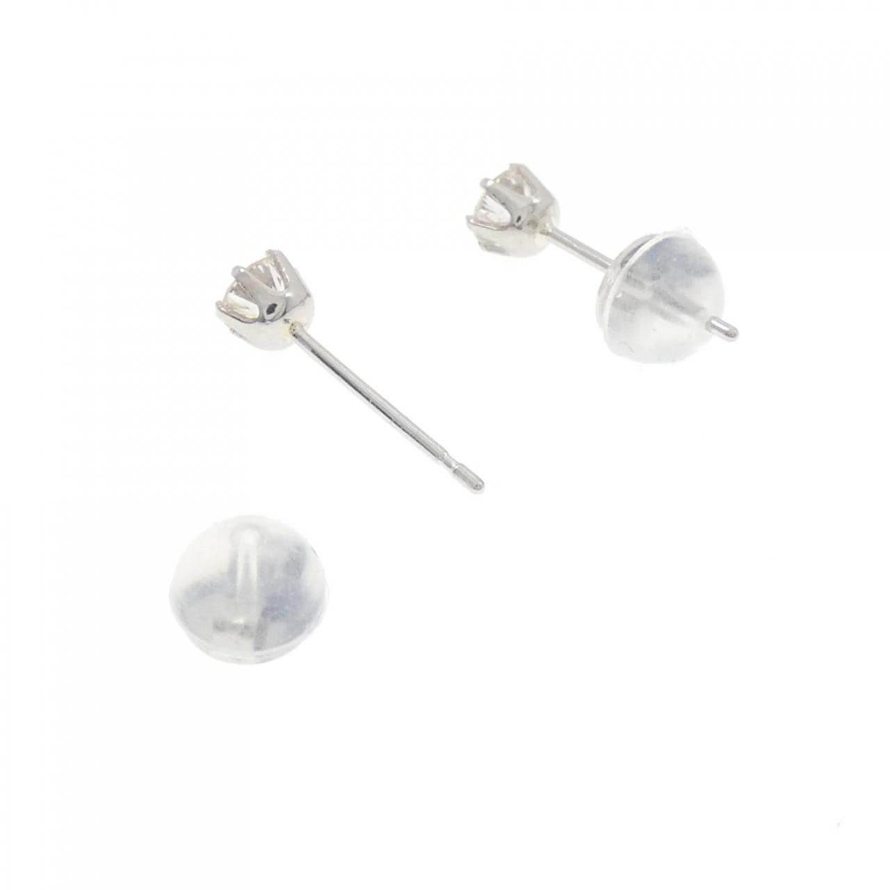 PT900 ソリティア ダイヤモンド ピアス 0.30CT