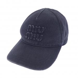 ミュウミュウ MIU MIU デニムベースボールキャップ 5HC179 2CL4 キャップ