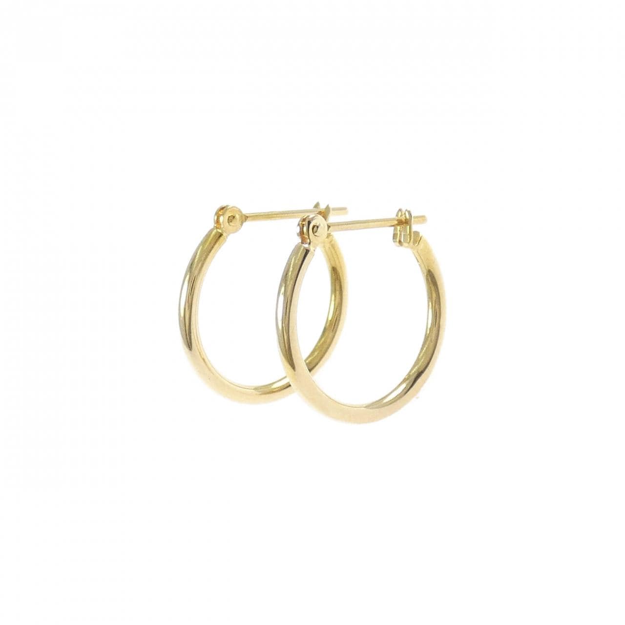 K18YG フープ ピアス