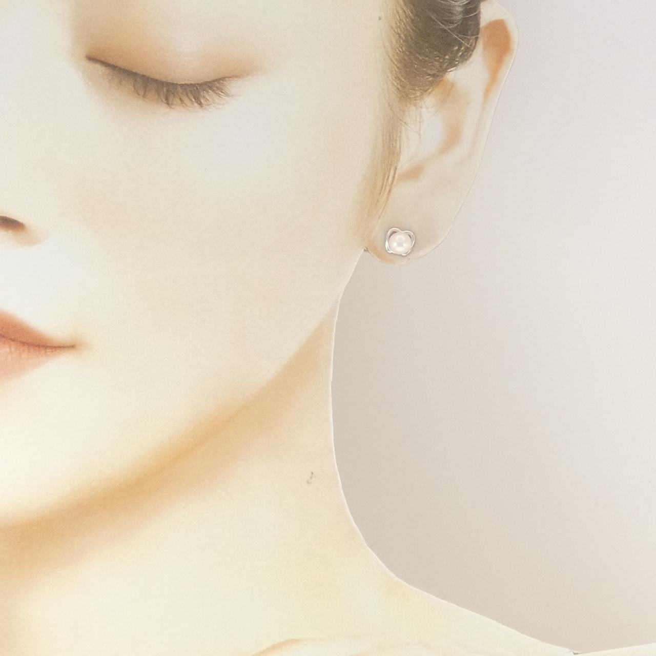 K14WG 淡水パール ピアス 5.1mm