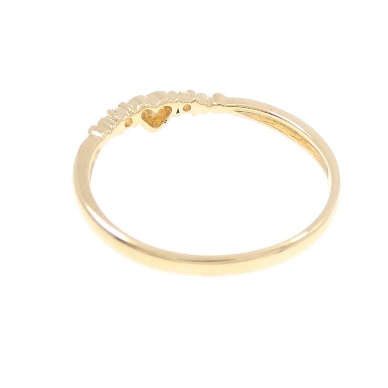 K18YG ハート ダイヤモンド リング 0.03CT